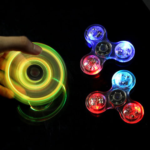 Fidget Spinner LED Lights Triangle Finger Decompression - spincart