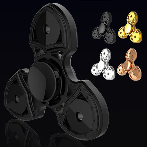 Stainless Steel Hand Spinner Tri Fidget Focus Tool Desk - spincart