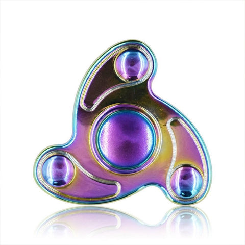 Rainbow Metal Tri-Spinner Fidget Toy Stainless steel - spincart