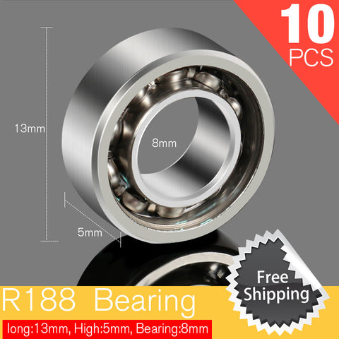 10pcs R188 Bearing Fidget Spinner For Fire Wheel EDC Fidget Metal Hand Spinner Autism And ADHD Relief Focus Stress Gift - spincart