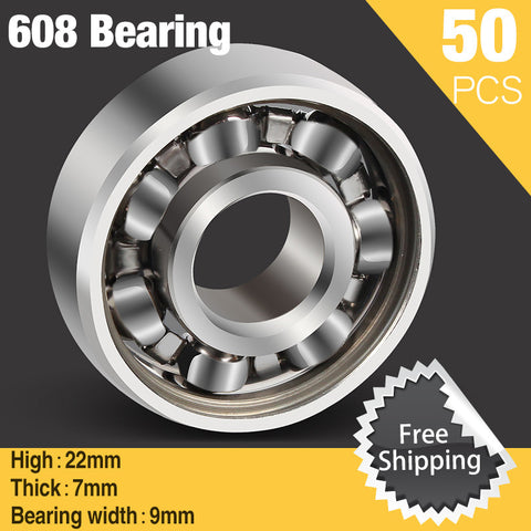 50pcs 608 Bearing Fidget Spinner For EDC Fingers Spinner Toys Sensory Fidget Spinners Autism ADHD Hand Spinnering Anti Stress - spincart