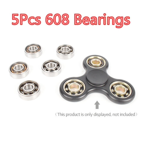 5Pcs 608 Ball Bearing For Hand Spinner Fidget Spinners Stress Wheel Tri Spinner Adult Toy For Children Tri-spinner Handspinners - spincart
