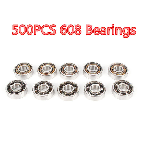 500Pcs 608 Ball Bearings For hand spinner fidget spinners led light aluminium batman spiner ri-spinner handspinners - spincart
