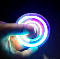 New LED Light Hand Spinner Fidget Toys Aluminium Ceramic Finger Ball For Autism ADHD - spincart