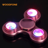 Hand Spinner Aluminum Alloy Gyro Metal LED Light Finger - spincart