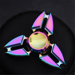 2017 New Style Toy Rainbow Titanium Alloy Fidget Spinner Blade Pocket Hand Toy - spincart