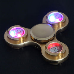 LED Flash Fidget Spinner Colorful Tri-spinner Hand Spinner Aluminum - spincart