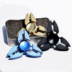 2017 New EDC Tri-Spinner Fidget Toys Pattern Hand Spinner Metal Fidget Spinner - spincart