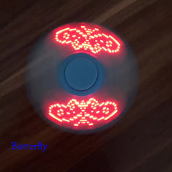 LED Light Fidget Spinner Finger Plastic EDC Hand Spinner For Autism and ADHD Relief Focus Anxiety Stress Toys with Flash 4 Word - spincart