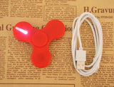 2017 Hand Spinner Glow in the Dark Fluorescent Fidget Spinner With Charger Luminous Light - spincart