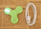 2017 Hand Spinner Glow in the Dark Fluorescent Fidget Spinner With Charger Luminous Light - spincart