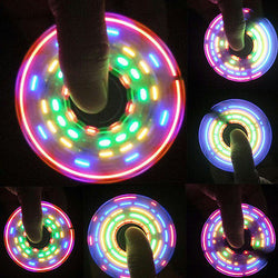 2017 Rainbow LED Light Change Hand Spinner Tri Fidget - spincart