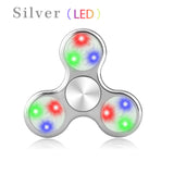 New Crystal LED Hand Fidget Clear Flash Light EDC Finger Tri Spinner For Autism ADHD Relief Focus Anxiety Stress Relax Gift Toys - spincart