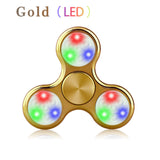 New Crystal LED Hand Fidget Clear Flash Light EDC Finger Tri Spinner For Autism ADHD Relief Focus Anxiety Stress Relax Gift Toys - spincart