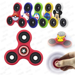 super hero finger spinner Cartoon Tri Spinner Fidget Finger Spin Stress Hand Desk Toy EDC ADHD Autism - spincart