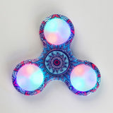 LED Light Fidget Spinner Finger ABS EDC Hand Spinner Tri For Kids Autism ADHD 5 Styles Anxiety Stress Relief Focus Handspinner - spincart