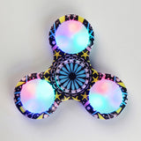 LED Light Fidget Spinner Finger ABS EDC Hand Spinner Tri For Kids Autism ADHD 5 Styles Anxiety Stress Relief Focus Handspinner - spincart
