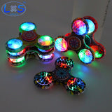 (LONSUN)Kaleidoscope color Creative Fidget Spinner LED ABS Plastic EDC Toys Hand Spinner LED Spinning Top Anti Stress Toys - spincart
