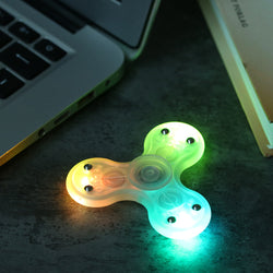 Fidget Spinner Finger Tri LED Lighting Light Glowing Luminous Spinner Stress Reducer - spincart