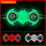 Batman Hand Spinner Luminous Tri Fidget Spinner Glowing Light in Dark Finger Spiner - spincart