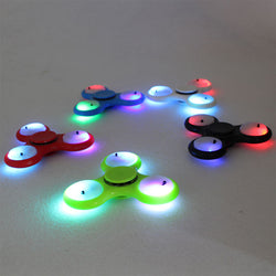 LED Light Fidget Hand Spinner Plastic EDC Hand Spiner For Autism and ADHD Relief Focus Anxiety Stress Toy Gift - spincart