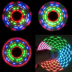 Transparent LED Light EDC Fidget Hand Spinner Stress Reducer Finger Desk Toys - spincart