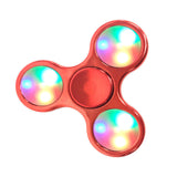 Transparent Crystal Plastic LED Light Hand Spinner Crystal Luminous Fidget Spinner Led EDC For Autism Focus Anxiety Stress Toys - spincart