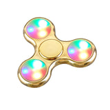 Transparent Crystal Plastic LED Light Hand Spinner Crystal Luminous Fidget Spinner Led EDC For Autism Focus Anxiety Stress Toys - spincart