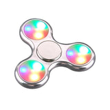 Transparent Crystal Plastic LED Light Hand Spinner Crystal Luminous Fidget Spinner Led EDC For Autism Focus Anxiety Stress Toys - spincart