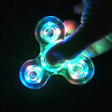 Transparent Crystal Plastic LED Light Hand Spinner Crystal Luminous Fidget Spinner Led EDC For Autism Focus Anxiety Stress Toys - spincart