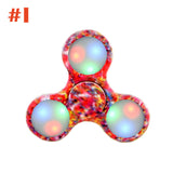 LED Light Fidget Spinner Finger ABS EDC Hand Spinner Tri For Kids Autism ADHD 5 Styles Anxiety Stress Relief Focus Handspinner - spincart