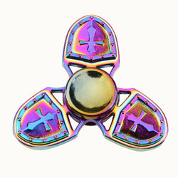 Rainbow Fidget Spinner Metal Tri-Spinner EDC Hand Finger Spinner for Autism - spincart