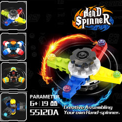 New Creative Fidget Assembly Hand Spinner Building Bricks Blocks Set Gift  tri spinner ati-stress Toys for children - spincart