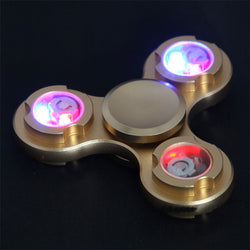 Fidget spinner led Gold LED Light Fidget Tri-Spinner Focus - spincart
