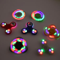 LED Light Finger Spinner Plastic EDC Hand Spinner For Autism and ADHD Relief Focus Anxiety Stress Toys Gift - spincart