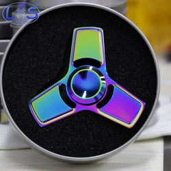 Multicolor Metal Tri-Spinner Hand Spinner Fidget Spinner - spincart
