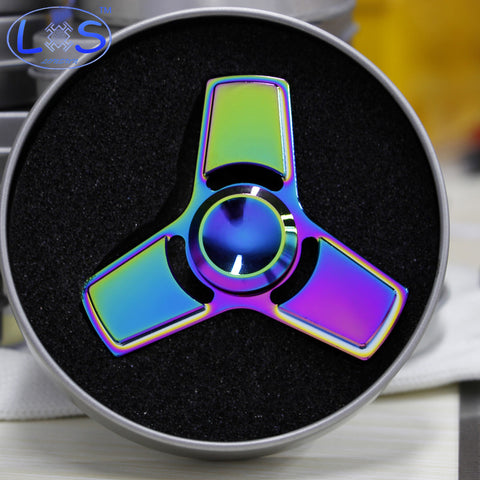 Multicolor Metal Tri-Spinner Hand Spinner Fidget Spinner - spincart