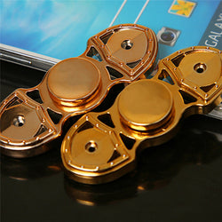 Hot EDC Hand Spinner Decompression Two leaves Stainless Steel - spincart