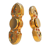 Hot EDC Hand Spinner Decompression Two leaves Stainless Steel - spincart