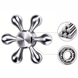 EDC Hexagon Fidget Toys Pattern Hand Spinner Stainless Steel - spincart