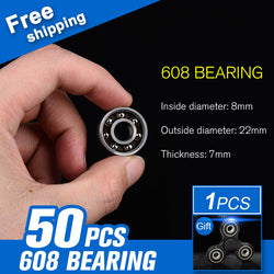 50pcs 608 Bearing Ball For EDC Hand Spinner Rotation Time Long ABS Material Finger Gyro Tri-Spinner Fidget Accessories - spincart