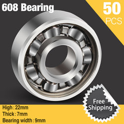 50pcs 608 Bearing Fidget Spinner For EDC Fingers Spinner Toys Sensory Fidget Spinners Autism ADHD Hand Spinnering Anti Stress - spincart