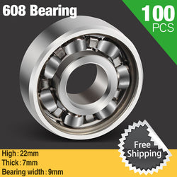 100pcs 608 Bearing Ball For Finger Gyro Hand Spinner Fidget Toys Autism And ADHD Rotation Time Long Anti Stress Fingertip Toy - spincart