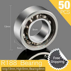 50pcs Hand Spinner R188 Bearing For Hand Spinner Fidget Toy EDC Hands Spiners Autism And ADHD Rotation Fingertip Gyro - spincart