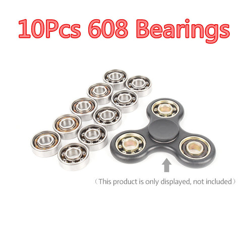 10Pcs Super Fast Skate 608 Bearing For Led Light Aluminium Batman EDC Hand Spinner Fidget Spinners Anti Stress Finger - spincart