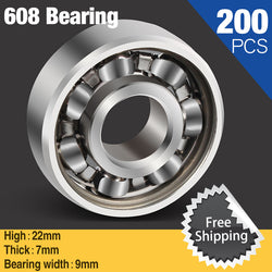 200pcs Stainless Steel 608 Bearing For Fidget Metal Spinner Fashion Tri-Spinner Hand Spinners Toy Autism ADHD Kids Adult Toys - spincart