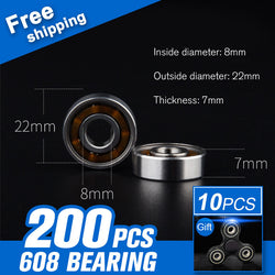200pcs 608 Bearing Ball For Triangle Gyro Finger Spinner Fidget Plastic EDC Hand Autism Anxiety Focus Toys Accessories - spincart