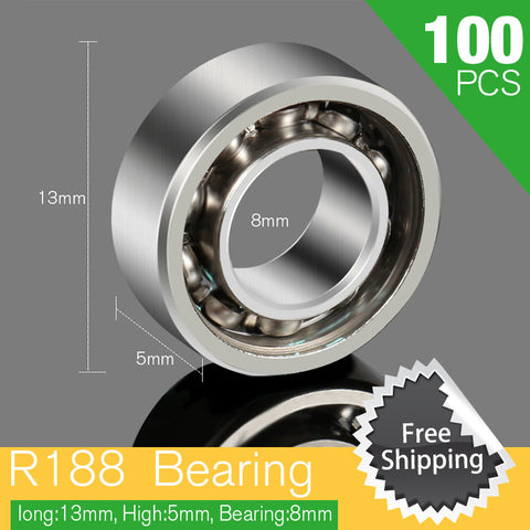 100pcs Ball R188 Bearing For EDC Hand Spinner Rotating Gyro Fidget Spinners Professional Attention Autism Fingertip Ball - spincart