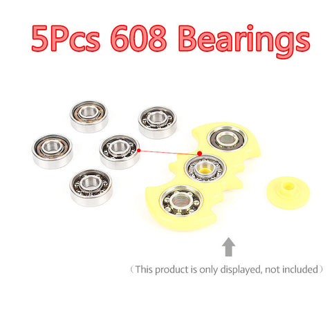 5Pcs 22x6mm 608 Ball Bearing For hand spinner fidget spinners led light aluminium batman spiner ri-spinner handspinners - spincart