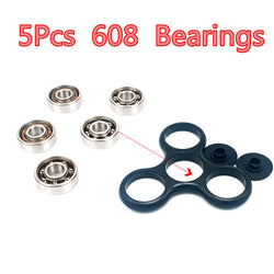 5Pcs 22x6mm Super Fast 608 Ball Bearing For Led Light Aluminium Batman Hand Spinner Fidget Spinners Adult Toy For Kid - spincart